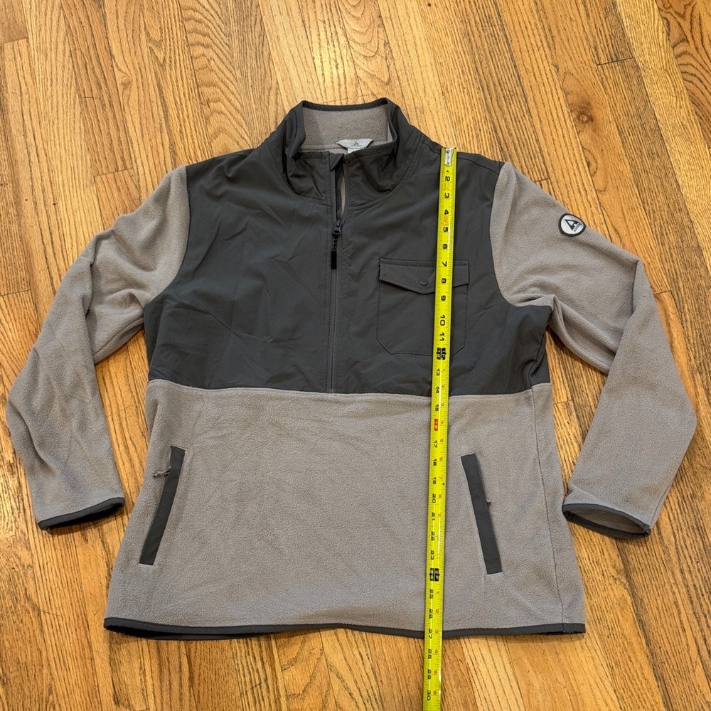 Ascend Gray and Black Quarter-Zip Fleece Pullover Size: XL - Picture 5 of 7